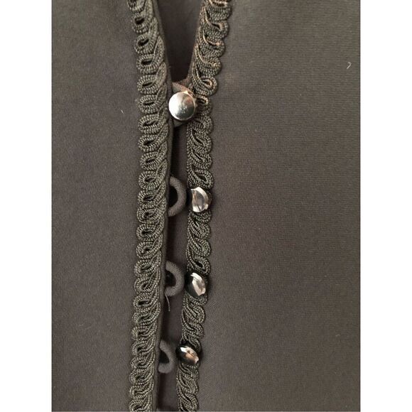 Kasper A.S.L. Women’s Black Lace Trim Button Up Elegant Suit Jacket Blazer Size - Picture 5 of 8